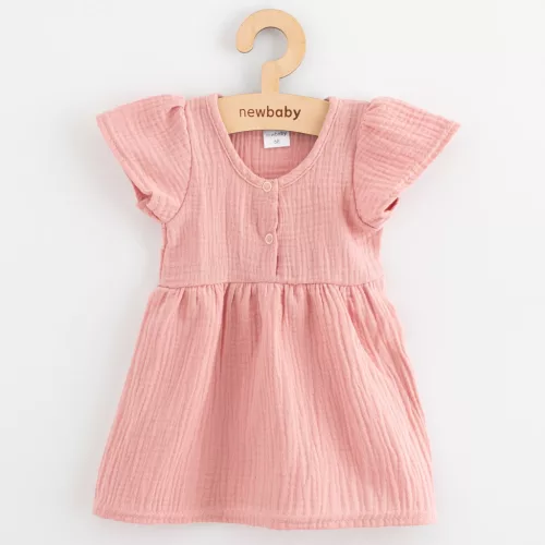 Baba muszlin ruha New Baby pink