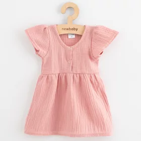 Baba muszlin ruha New Baby pink