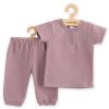 Baba muszlin szett póló és nadrág New Baby lavender