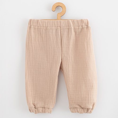 Baba muszlin szett póló és nadrág New Baby beige