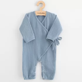 Baba muszlin kezeslábas New Baby blue