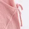 Baba nyári muszlin kezeslábas New Baby pink
