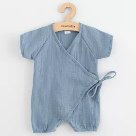 Baba nyári muszlin kezeslábas New Baby blue