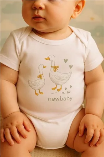 Baba body nyomtatással New Baby Libák - rövid ujjú