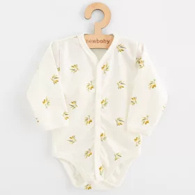 Baba Biopamut hosszú ujjú patentos body New Baby Olives
