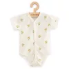 Baba Biopamut rövid ujjú patentos body New Baby Olives