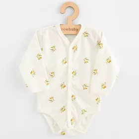 Baba Biopamut hosszú ujjú patentos body New Baby Olives
