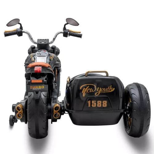 Gyermek elektromos motor SideCar Baby Mix fekete