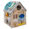 Fa interaktív Activity Board házikó Baby Mix szürke