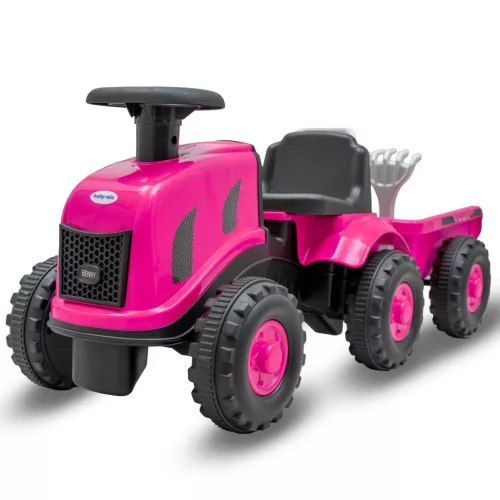 Gyermek lábbal hajtós traktor Baby Mix Benny rózsaszín