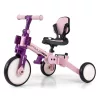 Gyerek háromkerekű bicikli 5az1-ben Milly Mally Optimus Max tolókarral pink