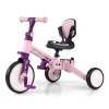 Gyerek háromkerekű bicikli 5az1-ben Milly Mally Optimus Max tolókarral pink