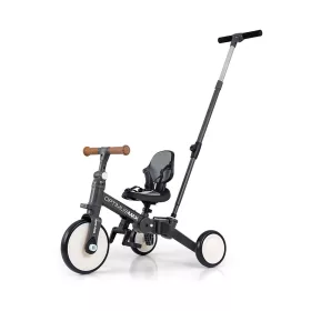   Gyerek háromkerekű bicikli 5az1-ben Milly Mally Optimus Max tolókarral dark grey