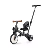 Gyerek háromkerekű bicikli 5az1-ben Milly Mally Optimus Max tolókarral dark grey
