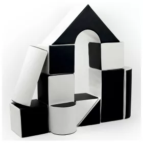 Habkockák – óriási építőkészlet 11 db black-white