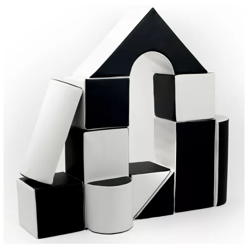 Habkockák – óriási építőkészlet 11 db black-white