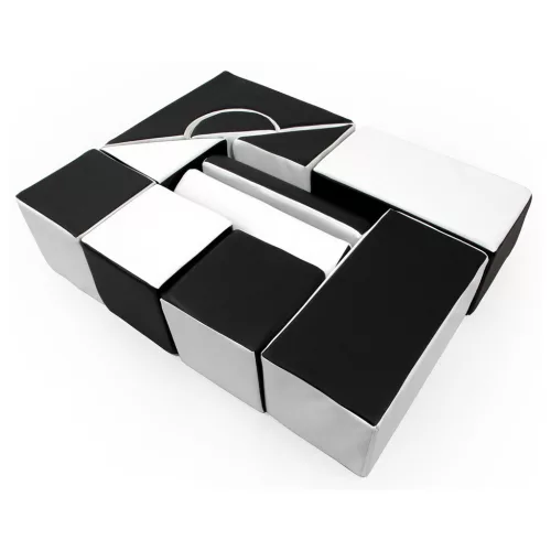 Habkockák – óriási építőkészlet 11 db black-white