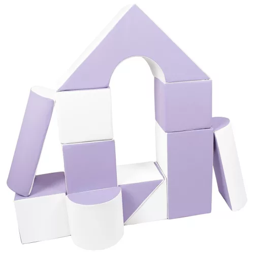 Habkockák – óriási építőkészlet 11 db white-lilac
