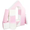 Habkockák – óriási építőkészlet 11 db white-pink