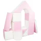 Habkockák – óriási építőkészlet 11 db white-pink