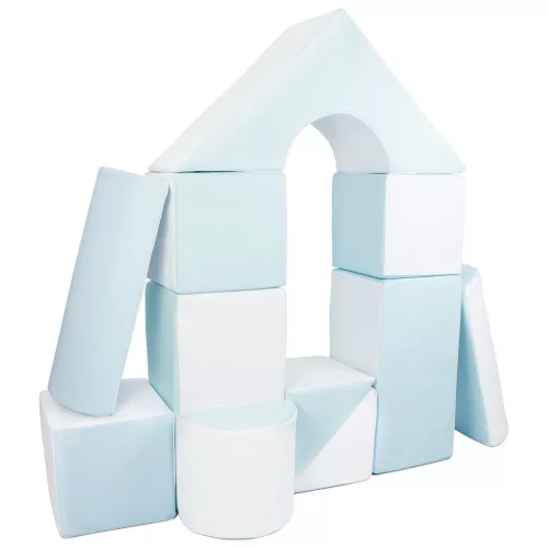 Habkockák – óriási építőkészlet 11 db white-blue