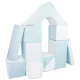 Habkockák – óriási építőkészlet 11 db white-blue