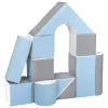 Habkockák – óriási építőkészlet 11 db white-baby blue-grey