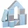 Habkockák – óriási építőkészlet 11 db white-baby blue-grey