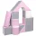 Habkockák – óriási építőkészlet 11 db white-light pink-grey