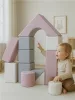 Habkockák – óriási építőkészlet 11 db white-light pink-grey