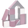 Habkockák – óriási építőkészlet 11 db white-grey-purple
