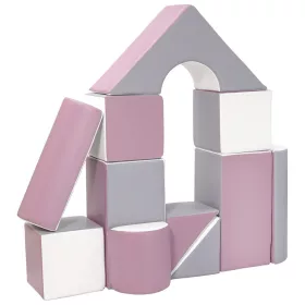   Habkockák – óriási építőkészlet 11 db white-grey-purple