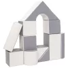 Habkockák – óriási építőkészlet 11 db white-grey