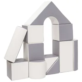 Habkockák – óriási építőkészlet 11 db white-grey