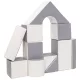 Habkockák – óriási építőkészlet 11 db white-grey