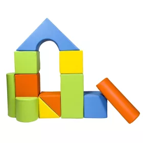   Habkockák – óriási építőkészlet 11 db yellow-green-orange-light blue
