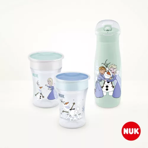 Bájos itató pohár Mini Magic NUK 360° fedéllel Frozen Olaf 230 ml