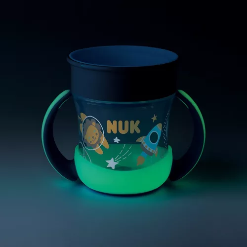 Bájos itató pohár  Mini Magic NUK Cup Night 160 ml blue