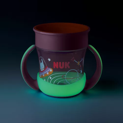 Bájos itató pohár  Mini Magic NUK Cup Night 160 ml pink