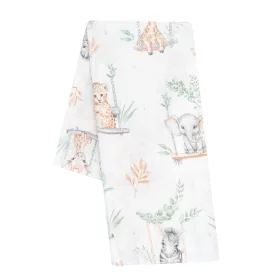 Flanel pelenka nyomtatott mintával New Baby ZOO