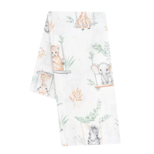Flanel pelenka nyomtatott mintával New Baby ZOO