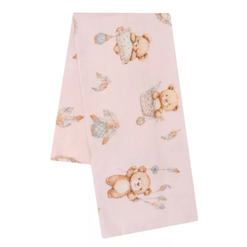 Flanel pelenka nyomtatott mintával New Baby teddy bear pink