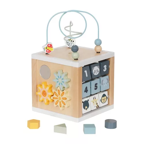 Fa multifunkcionális kocka Safari Montessori Baby Mix