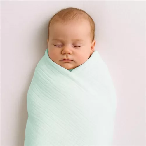 Muszlin gyermek pléd New Baby 70x100 cm mint