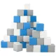 Habkockák - 45 darabos nagy habkocka Pyramida blue white grey