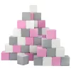 Habkockák - 45 darabos nagy habkocka Pyramida pink white grey