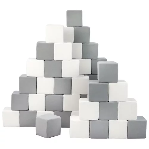 Habkockák - 45 darabos nagy habkocka Pyramida grey white