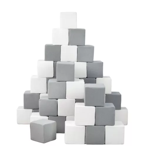 Habkockák - 45 darabos nagy habkocka Pyramida grey white
