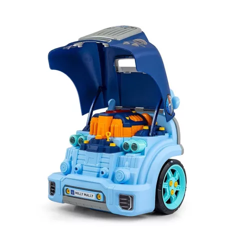 Realisztikus modell az autó elejének nyitható motorháztetőjével, Milly Mally N-GINE blue