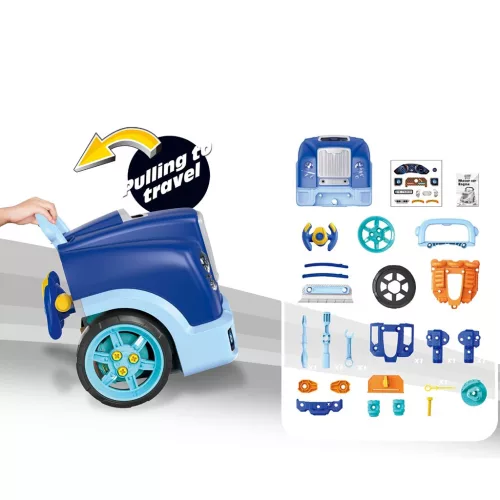 Realisztikus modell az autó elejének nyitható motorháztetőjével, Milly Mally N-GINE blue